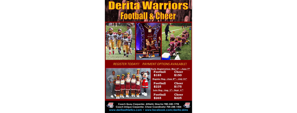 2021 Fall Football and Cheer Registration